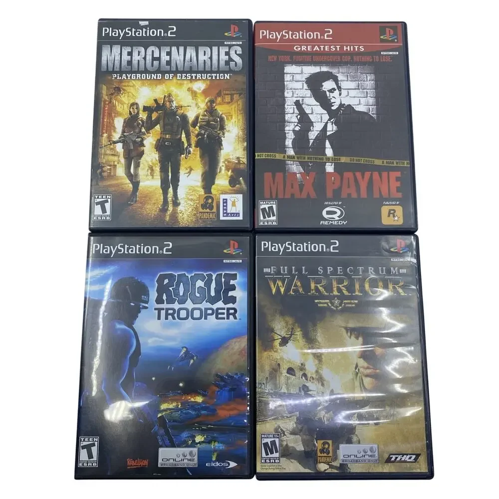 Sony PlayStation 2 Slim Console Bundle SCPH-75001 1 Tested & Working + 7 Games